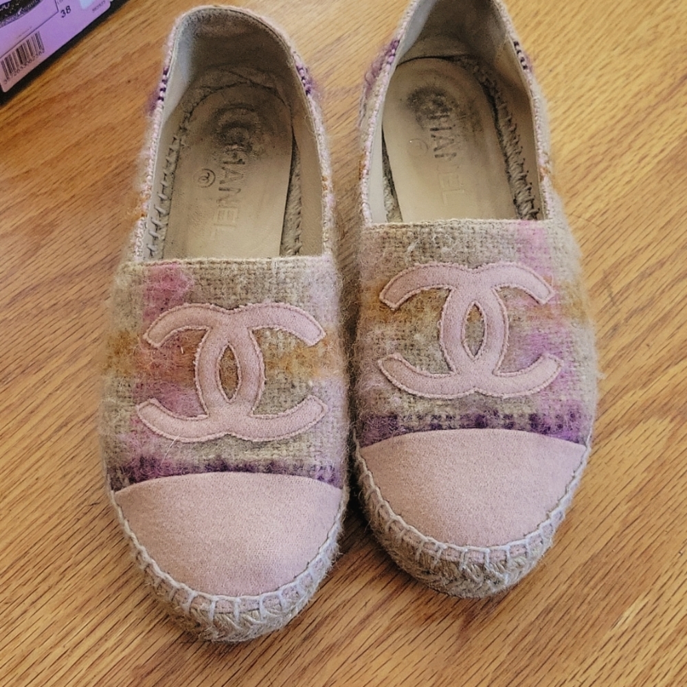 Chanel tweed espadrilles size 37